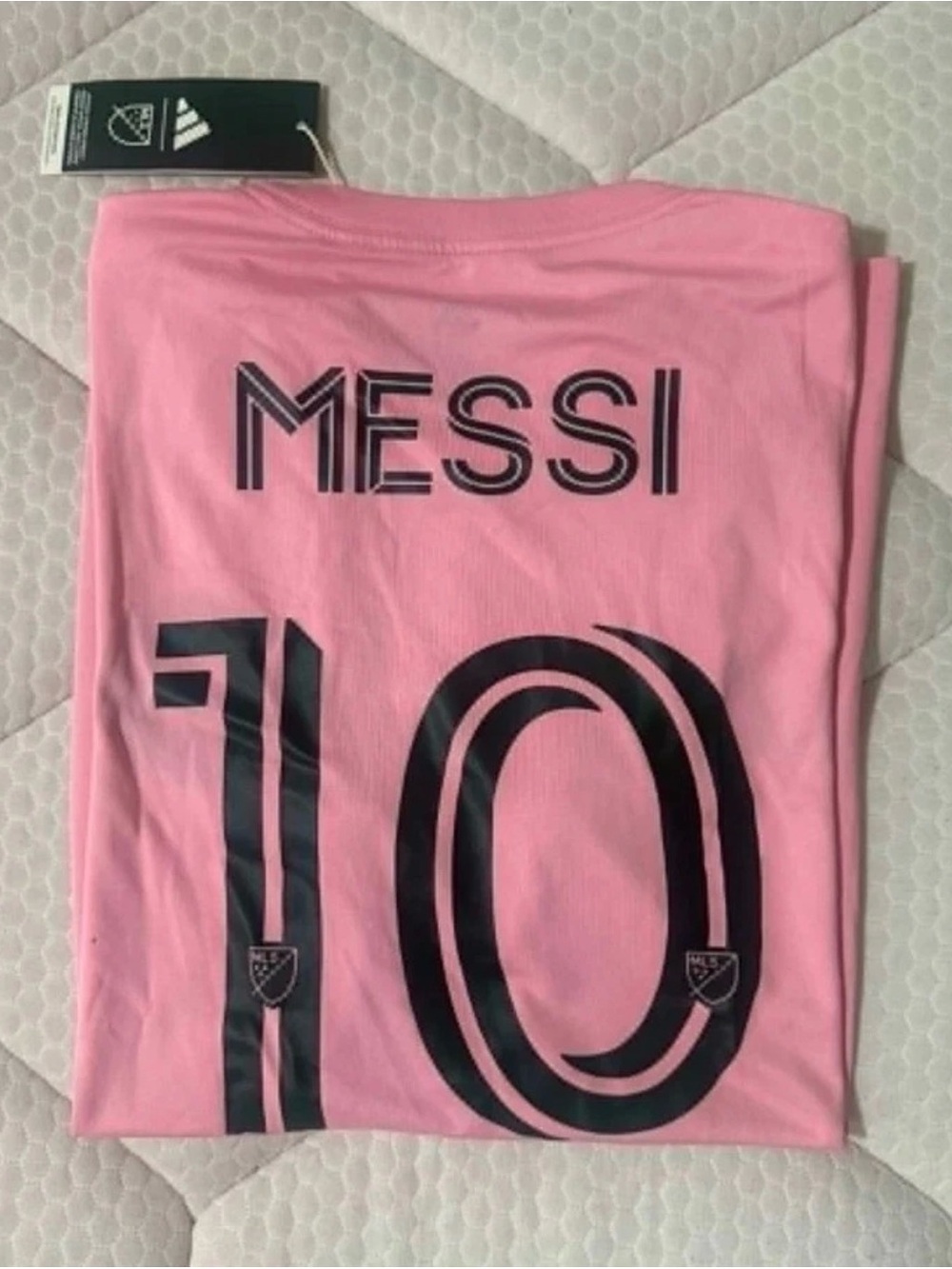 Adidas Inter Miami Lionel Messi Fan Jersey Pink JW4336 Womens Large New Size L